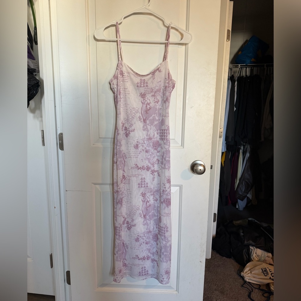 RESA Blush Floral Spaghetti Strap Dress